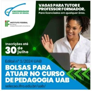 IFRO abre seleção para tutores e professores no Campus Porto Velho Zona Norte