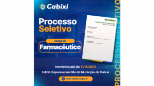 Prefeitura de Cabixi abre Processo Seletivo para Farmacêutico