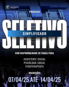 Processo Seletivo Simplificado oferece vagas temporárias em Mirante da Serra (RO)