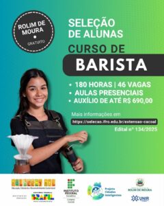 Curso Gratuito de Barista Oferecido pelo IFRO em Rolim de Moura