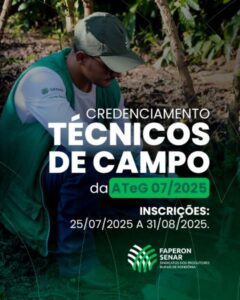 SENAR-RO publica edital para credenciamento em assistência técnica