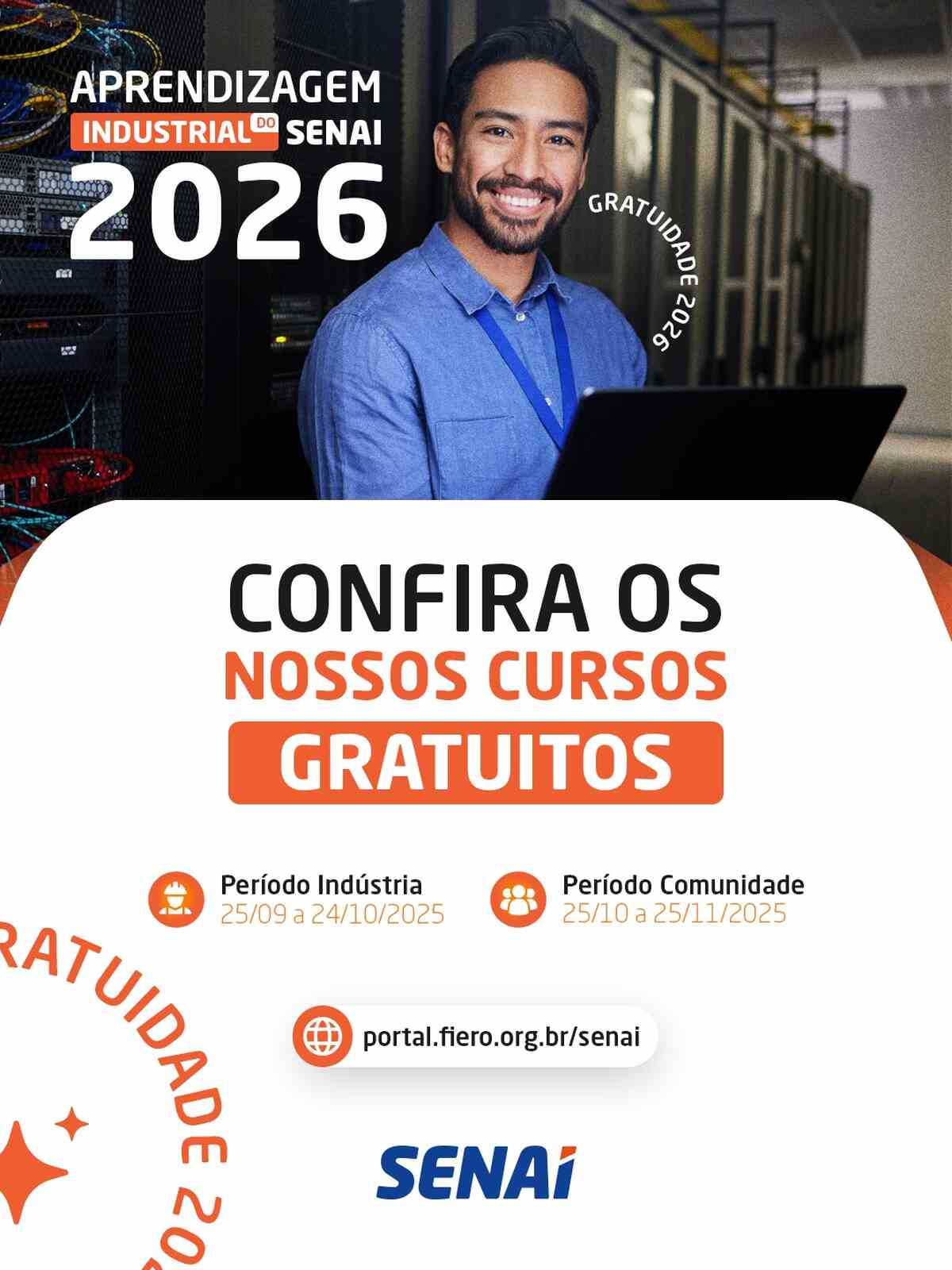 Mais de 2 mil vagas em cursos técnicos e básicos gratuitos do SENAI RO