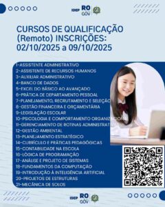 Cursos gratuitos do IDEP estão disponíveis em diversos municípios de Rondônia