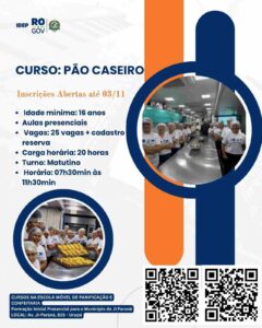 Escola Móvel oferece cursos gratuitos de panificação em Ji-Paraná