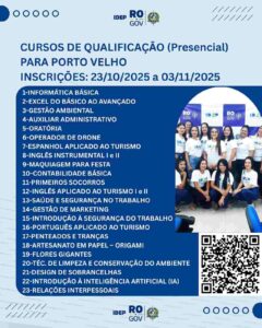 Porto Velho tem novas vagas em cursos gratuitos do IDEP RO