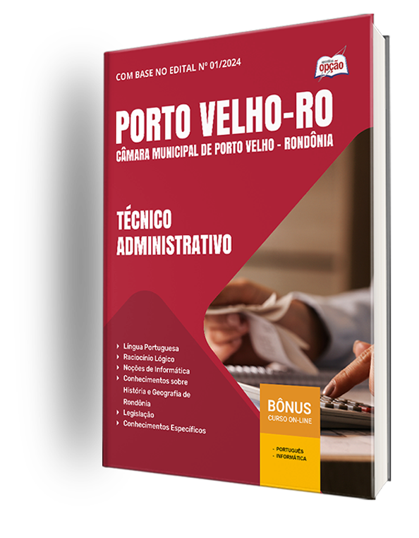 Apostila Câmara de Porto Velho 2025: Preparação Completa para o Cargo de Técnico Administrativo - Imagem 3