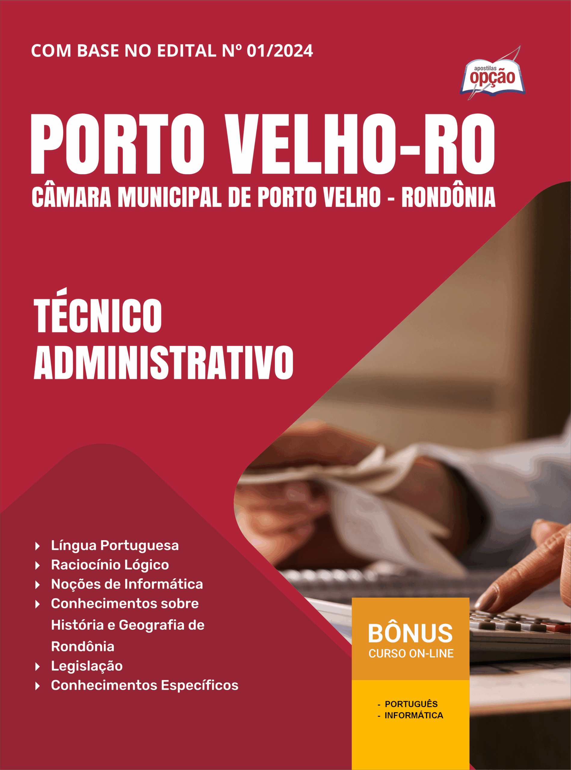 Apostila Câmara de Porto Velho 2025: Preparação Completa para o Cargo de Técnico Administrativo - Imagem 2