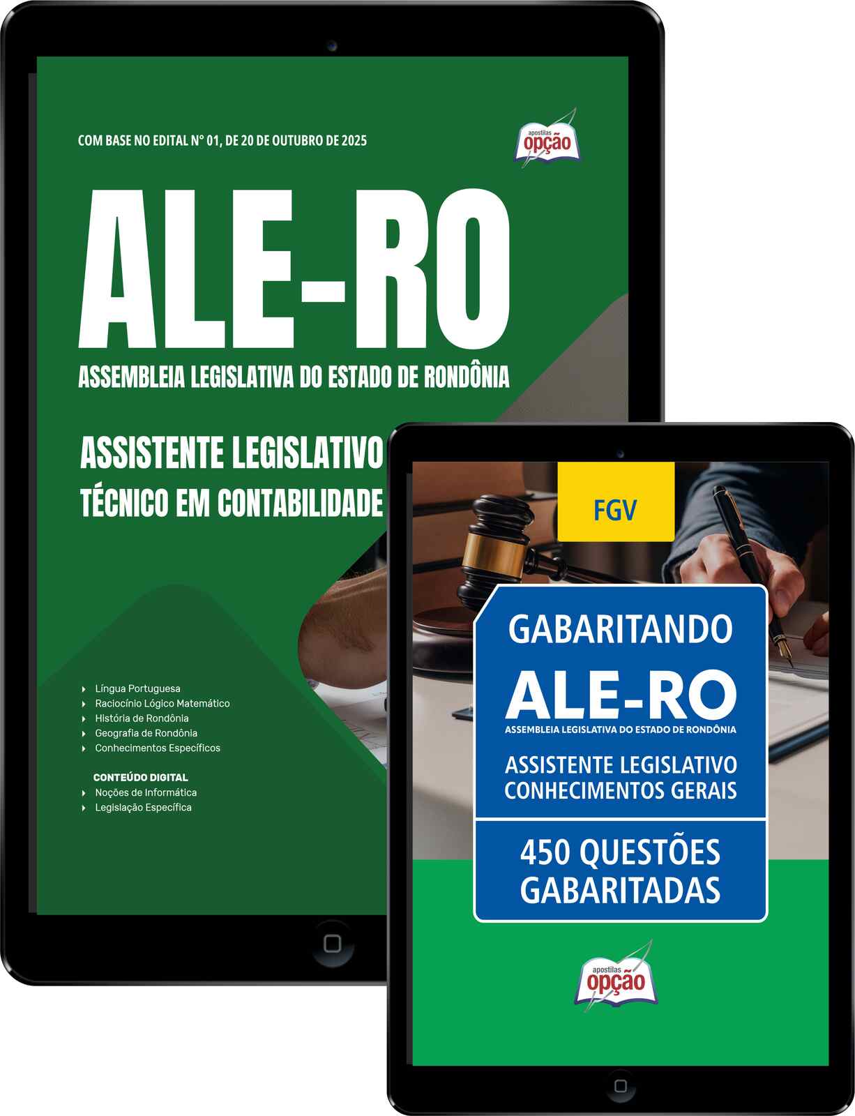 Combo ALE-RO 2025 Assistente Legislativo Técnico em Contabilidade
