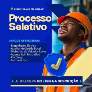 Processo Seletivo em Cerejeiras tem vagas para Fundamental, Médio e Superior; até R$ 3.792,13
