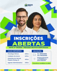 Seleção pública em Mirante da Serra tem vagas para níveis fundamental, médio e superior