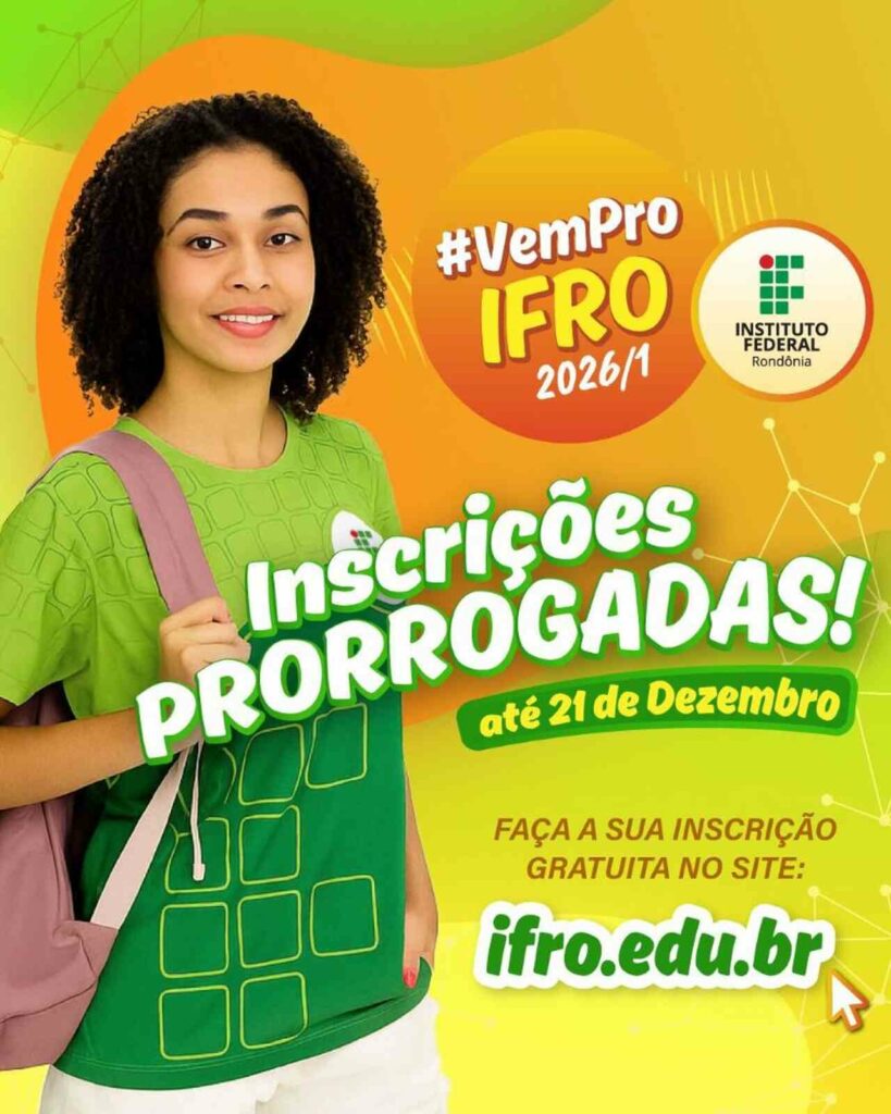 IFRO oferece mais de 3,7 mil vagas em cursos gratuitos técnicos e de graduação