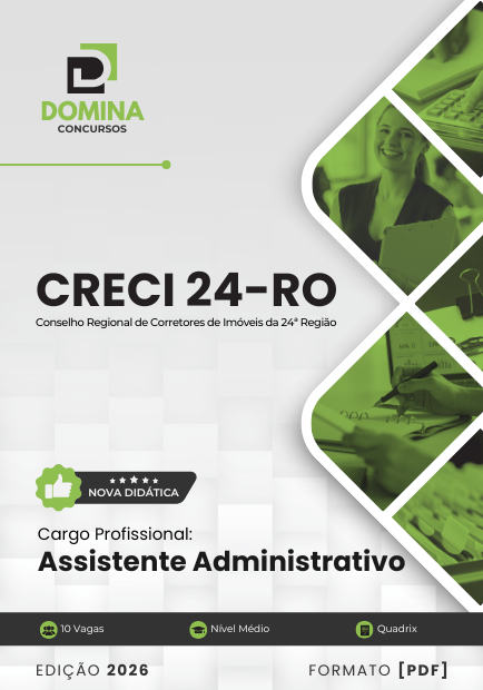 Apostila Completa para Assistente Administrativo - CRECI 24 RO 2026
