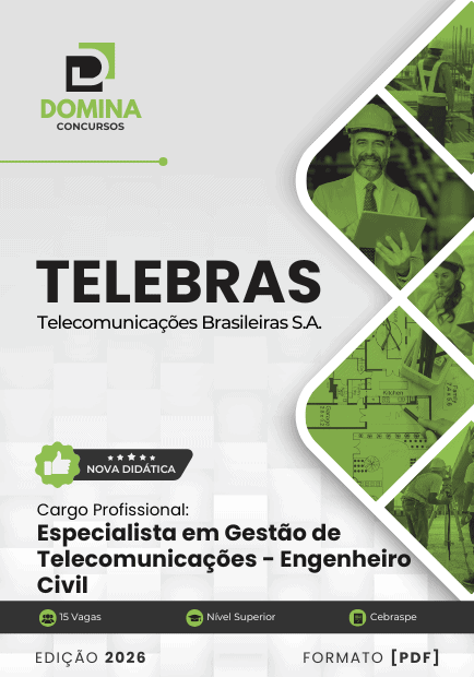 Apostila para Especialização em Telecomunicações - Engenheiro Civil TELEBRAS 2026