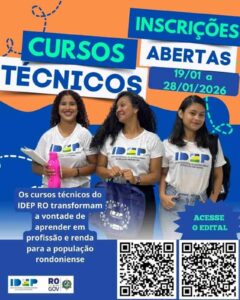 IDEP abre 1500 vagas em curso técnico gratuito de nível médio em diversas áreas