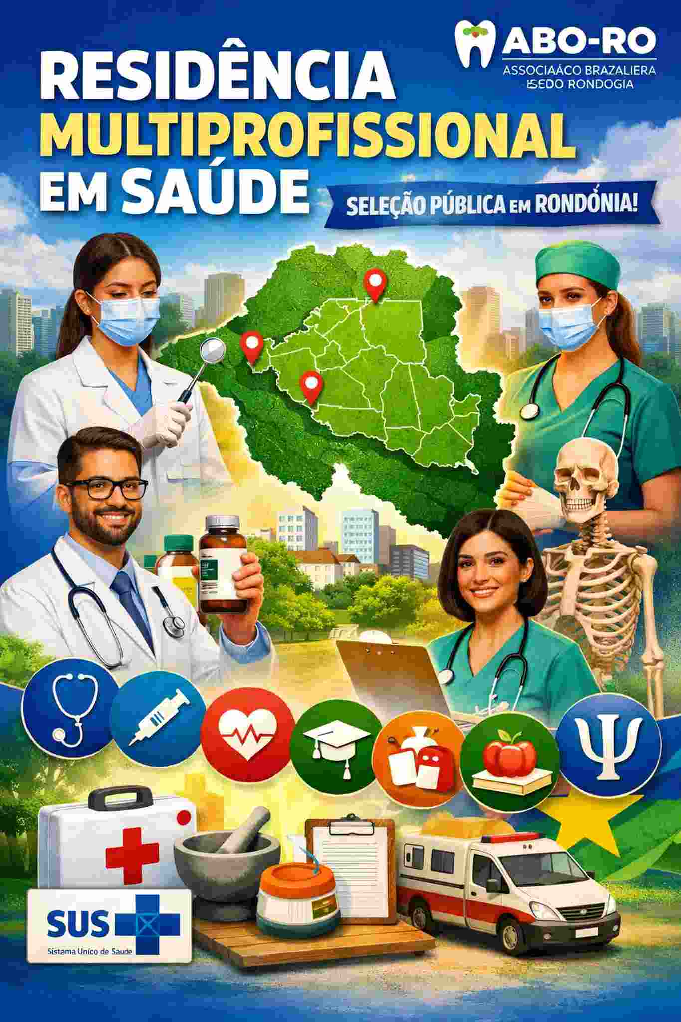 ABO-RO abre processo seletivo para residência em saúde com 59 vagas disponíveis em RO
