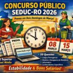 Concurso SEDUC Rondônia 2026: confira o cronograma de provas e o conteúdo programático