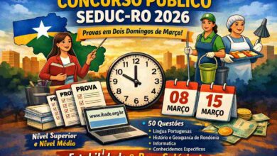 Concurso SEDUC Rondônia 2026: confira o cronograma de provas e o conteúdo programático Concurso SEDUC Rondônia 2026: confira o cronograma de provas e o conteúdo programático