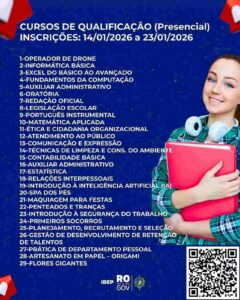 IDEP abre inscrições para cursos gratuitos de qualificação profissional em Porto Velho; veja como participar