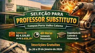 IFRO abre seleção para professor de Engenharia com salário de R$ 8 mil em RO IFRO abre seleção para professor de Engenharia com salário de R$ 8 mil em RO