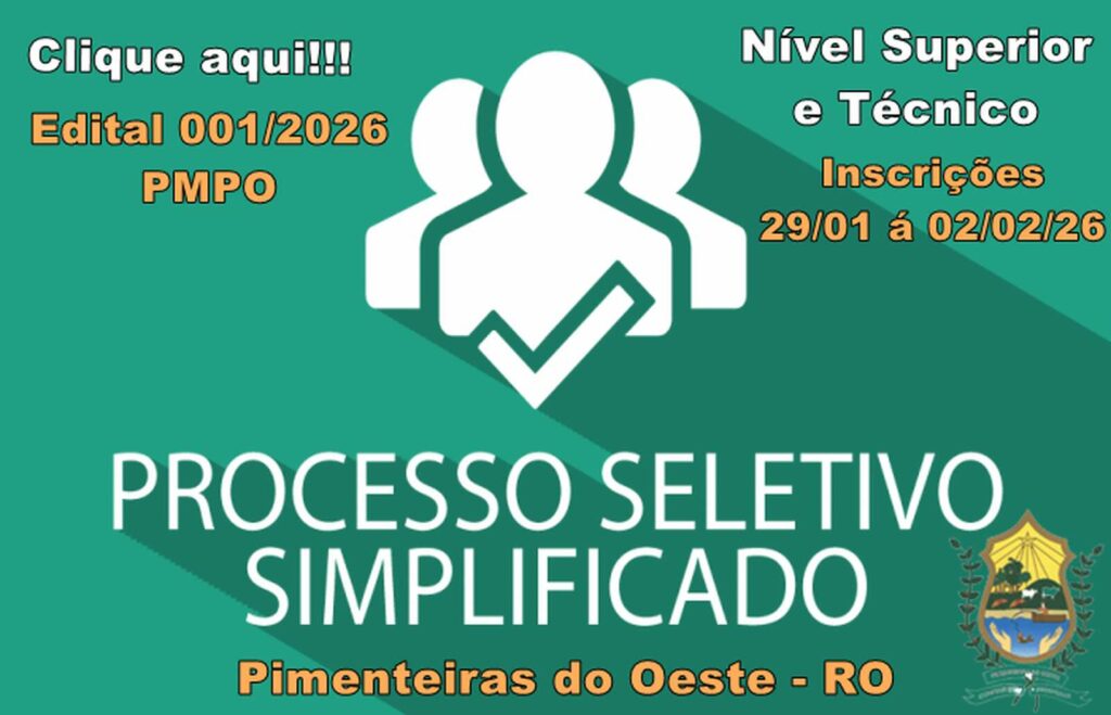 Pimenteiras do Oeste (RO) abre processo seletivo com salários de até R$ 5,3 mil