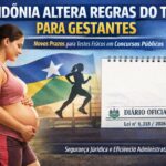 Sancionada lei sobre prazos de exames físicos para candidatas gestantes em concursos de RO