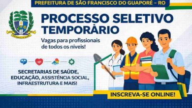 São Francisco do Guaporé abre vagas em todos os níveis e salários de até 7,9 mil