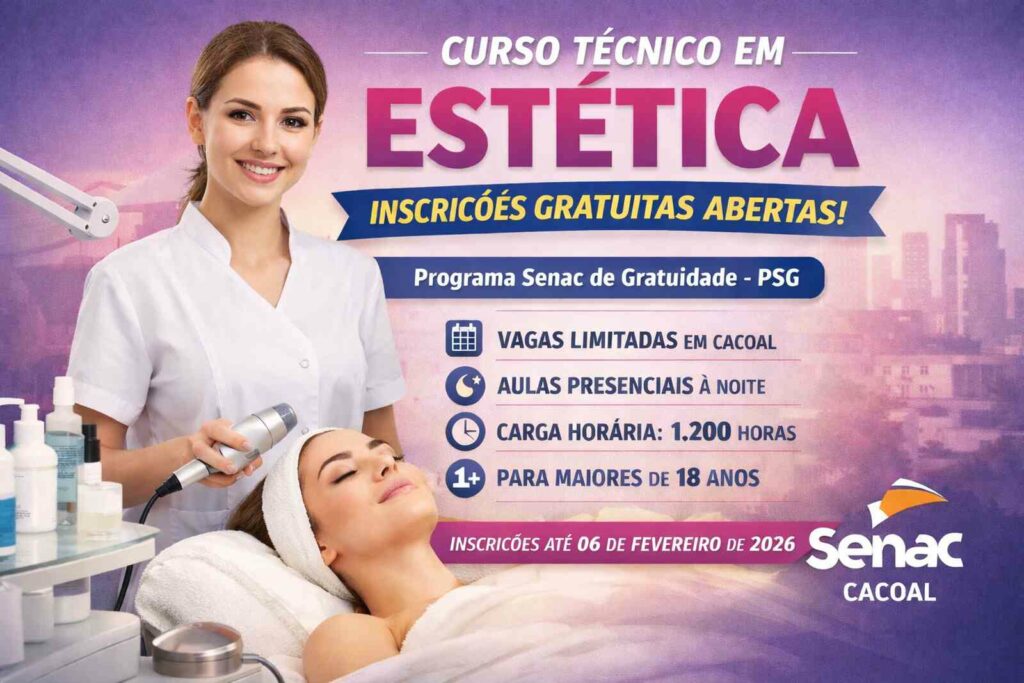 Senac Rondônia abre inscrições para curso técnico gratuito em Cacoal Senac Rondônia abre inscrições para curso técnico gratuito em Cacoal