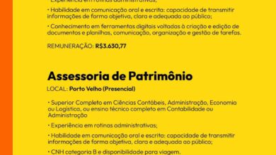 Sefin de Rondônia abre processo seletivo com salários de até R$ 3,6 mil em Porto Velho