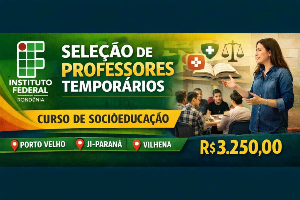 IFRO abre seleção para professores com remuneração de R$ 3,2 mil em três cidades de Rondônia IFRO abre seleção para professores com remuneração de R$ 3,2 mil em três cidades de Rondônia