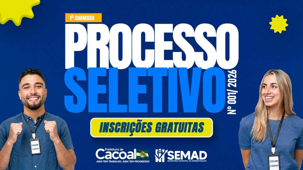 Seleção com 15 vagas para níveis fundamental, médio e superior abre em Cacoal Seleção com 15 vagas para níveis fundamental, médio e superior abre em Cacoal