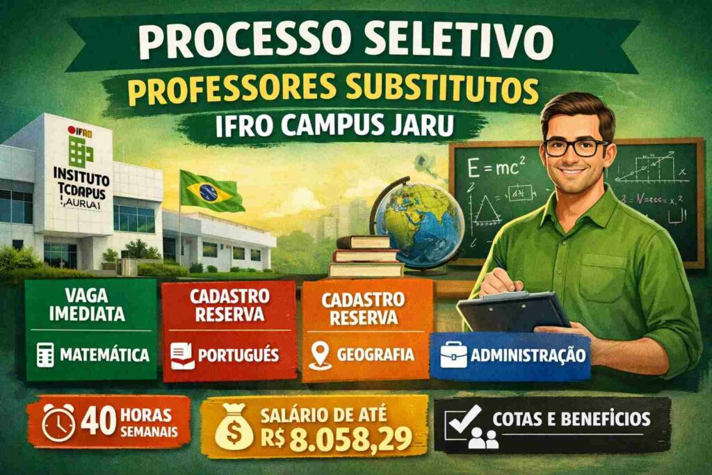 Processo seletivo IFRO Jaru oferece vagas de nível superior com inscrição grátis Processo seletivo IFRO Jaru oferece vagas de nível superior com inscrição grátis