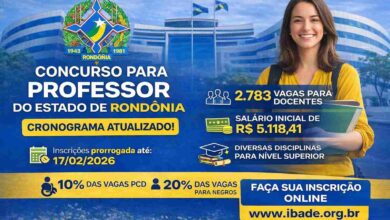 SEDUC-RO prorroga concurso com 2.783 vagas para professor nível superior