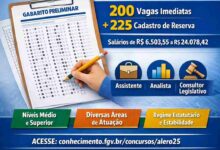 ALE-RO publica gabaritos preliminares do concurso e abre prazo para recursos até quarta-feira (12)