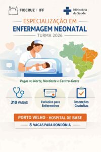 Fiocruz abre inscrições para especialização em enfermagem neonatal em RO