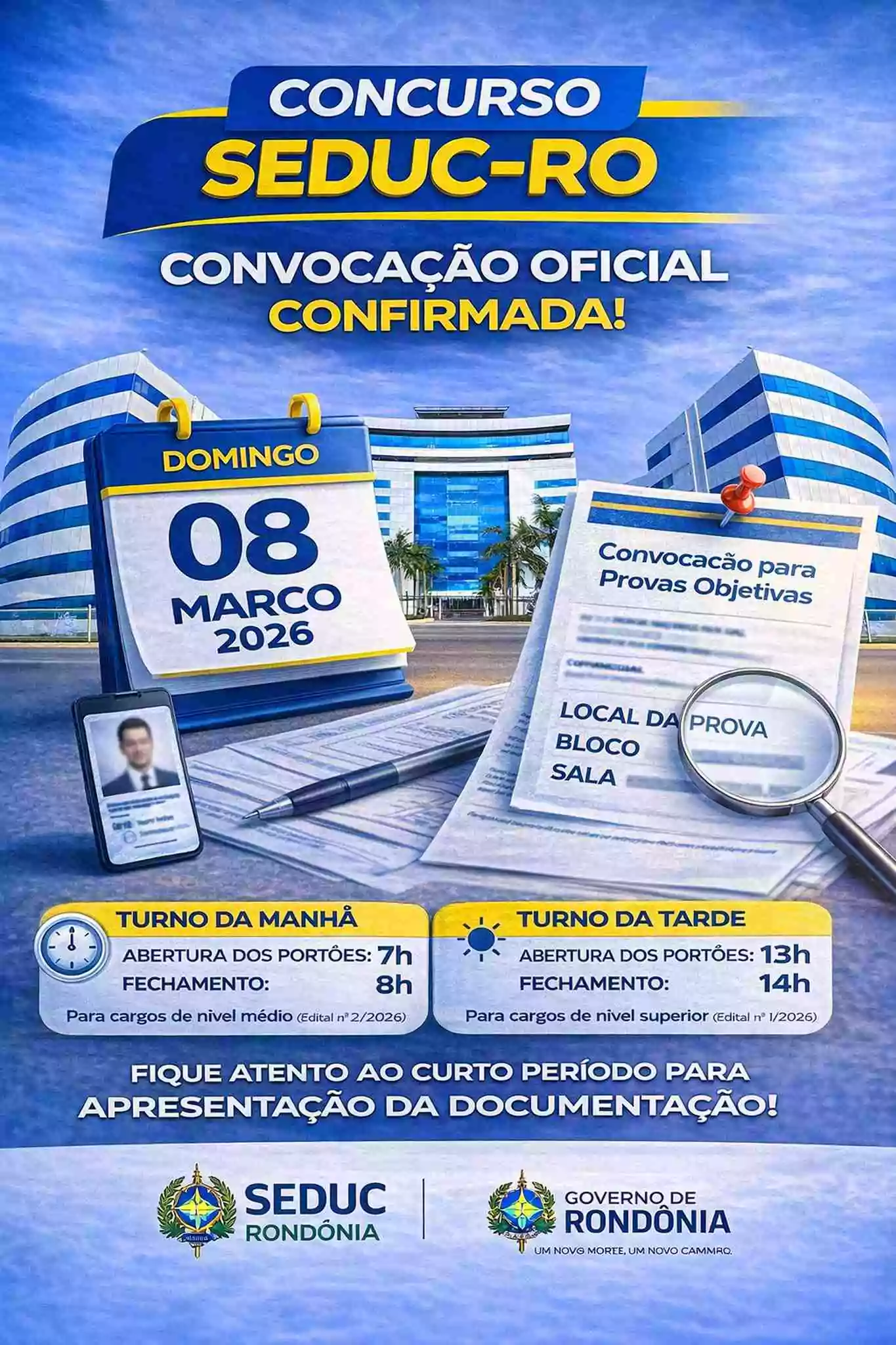 SEDUC-RO divulga locais de prova e convoca para entrega de títulos ...