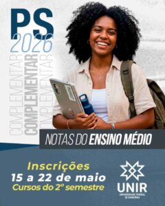UNIR abre inscrições para preencher 111 vagas remanescentes em cursos de graduação presenciais