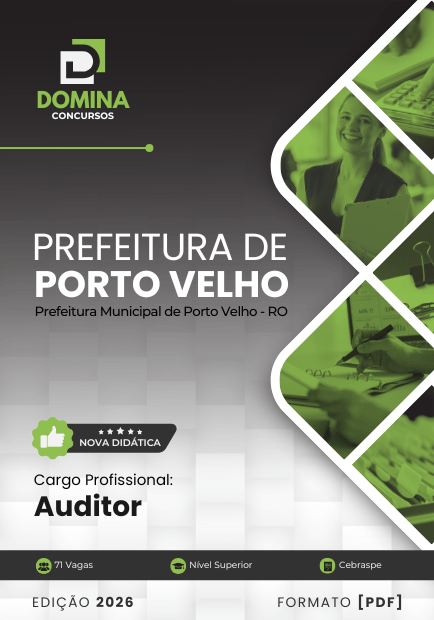 Apostila atualizada para Auditor no concurso da Prefeitura de Porto Velho 2026