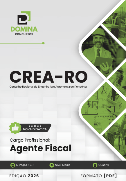 Apostila atualizada para Agente Fiscal do concurso CREA RO 2026