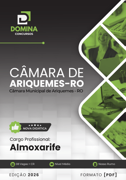 Apostila atualizada para Almoxarife no Concurso da Câmara de Ariquemes - RO