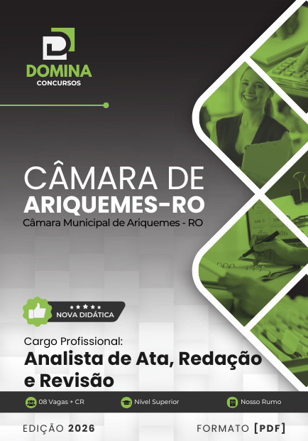 Apostila atualizada para Analista de Ata no concurso Câmara Ariquemes 2026