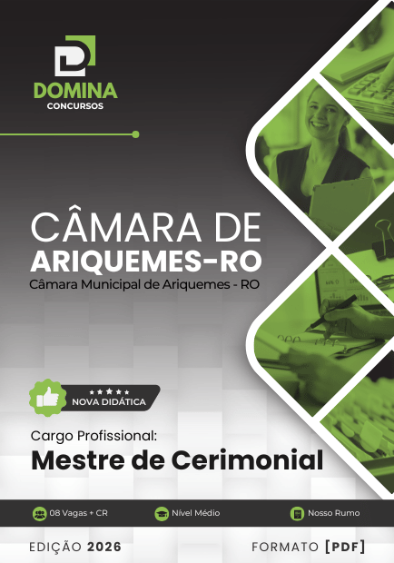 Apostila atualizada para Mestre de Cerimônias no concurso da Câmara de Ariquemes 2026