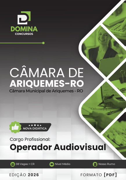 Apostila atualizada para Operador Audiovisual no concurso Câmara de Ariquemes