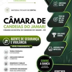 Apostila atualizada para Agente de Segurança da Câmara de Candeias RO