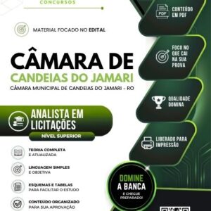 Apostila atualizada do Concurso da Câmara de Candeias para Analista em Licitações