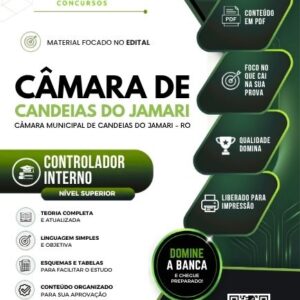 Apostila atualizada para Controlador Interno da Câmara de Candeias RO 2026