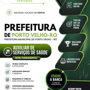 Apostila atualizada para Auxiliar de Serviços de Saúde no concurso Prefeitura de Porto Velho 2026