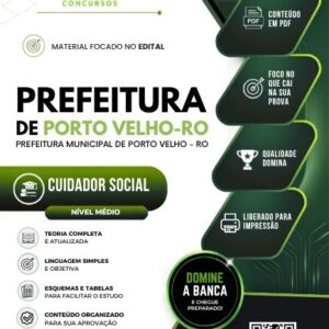 Apostila atualizada Concurso Prefeitura de Porto Velho para Cuidador Social
