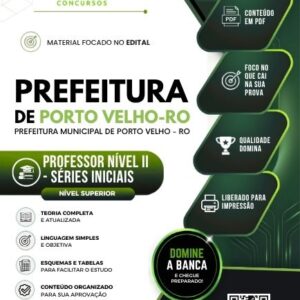 Apostila atualizada para Professor de Séries Iniciais da Prefeitura de Porto Velho