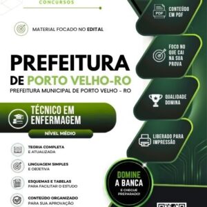 Apostila atualizada para Técnico em Enfermagem no concurso Prefeitura de Porto Velho 2026