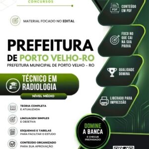 Apostila atualizada para Técnico em Radiologia no concurso Prefeitura de Porto Velho